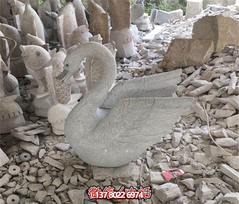 大理石創(chuàng)意天鵝雕塑，美麗大理景區(qū)的精品藝術品
