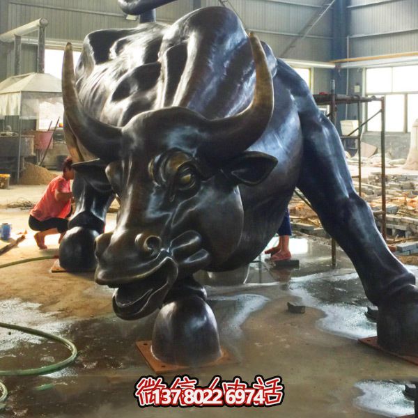 黑色玻璃鋼玻璃創意華爾街牛 黑色玻璃鋼玻璃創意華爾街牛