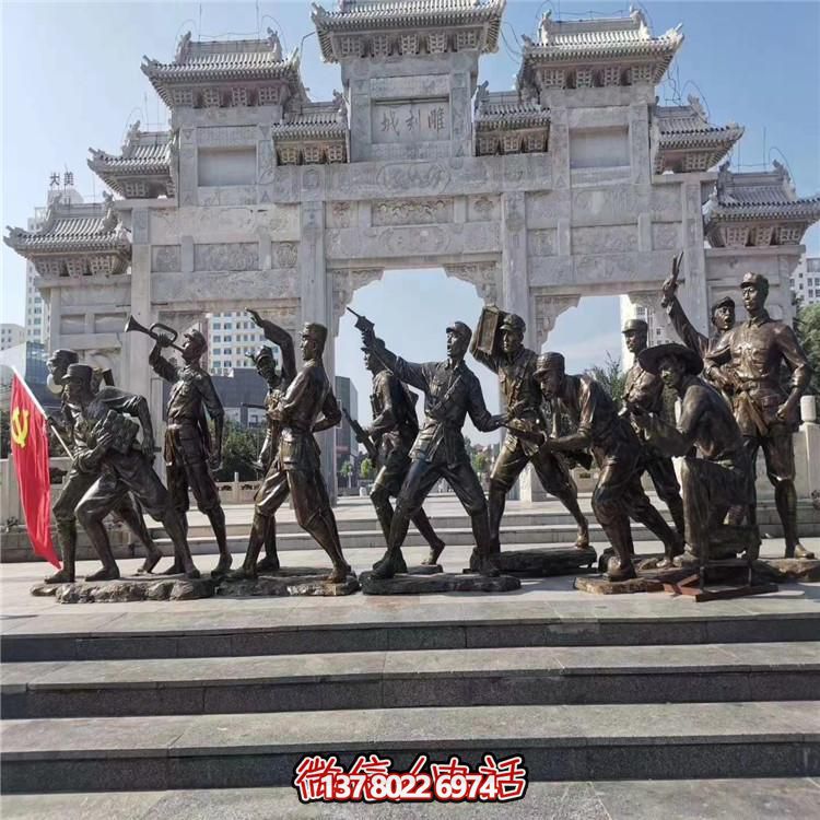 紅軍戰士仿銅雕塑——緬懷革命先輩，傳承紅色文化