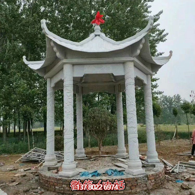 單層石涼亭，讓您擁有完美休閑空間