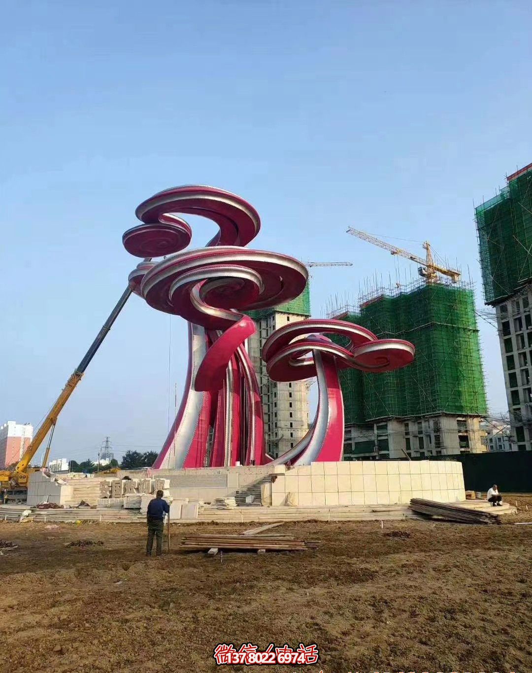 玻璃鋼祥云彩繪雕塑，個性創意景區裝飾