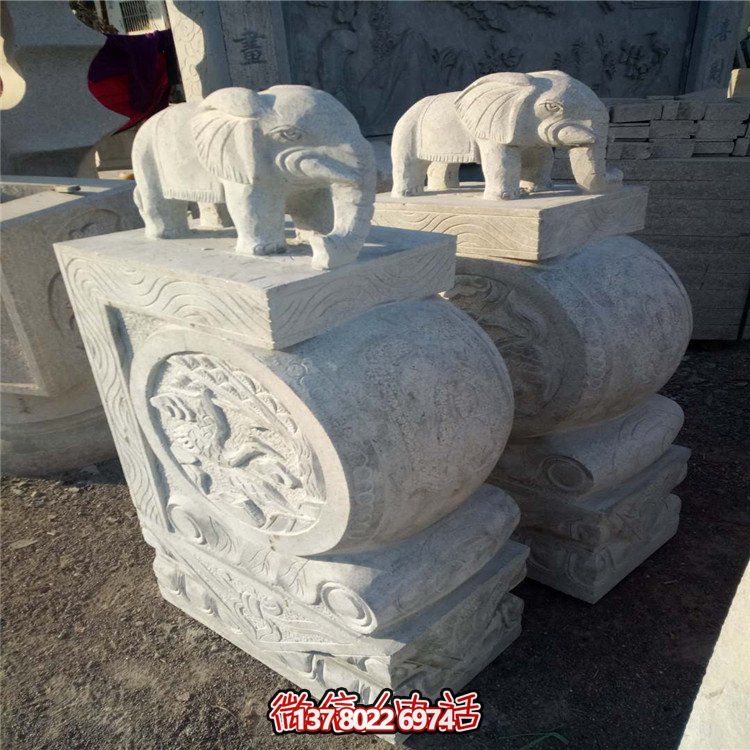 大理石石雕抱鼓，為您的園林庭院門口點(diǎn)綴美觀