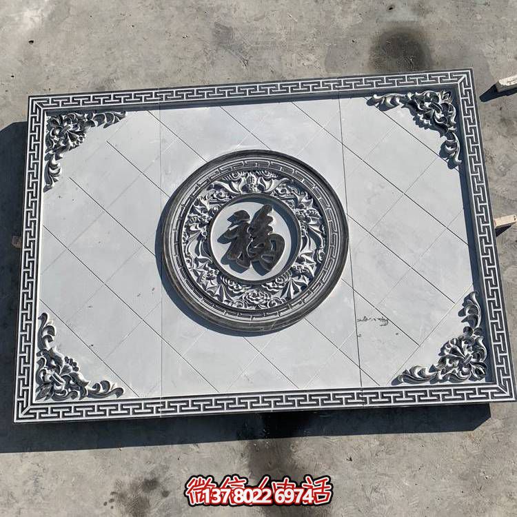 黃色沙巖浮雕影壁，景觀背景雕塑