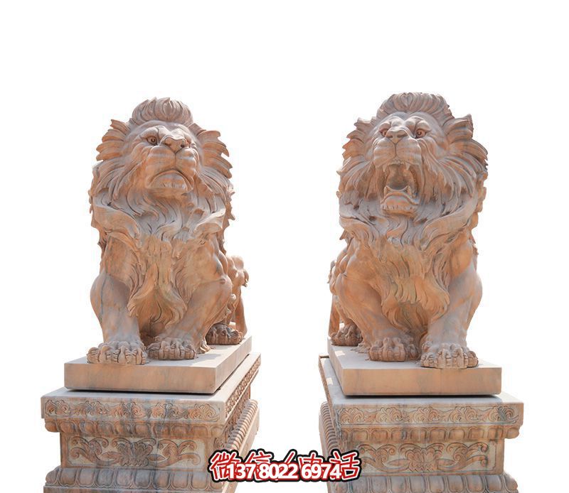 雕塑財神獅子，祈求招財進寶