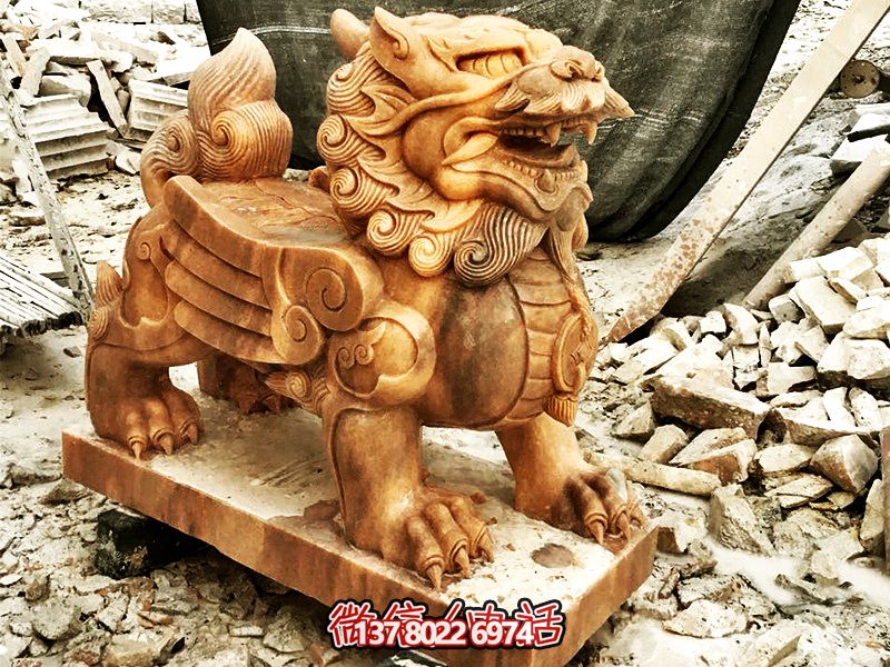 創(chuàng)意公園石雕神貔貅雕塑 創(chuàng)意公園石雕神貔貅雕塑