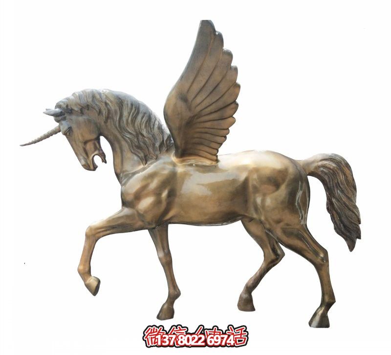 園林里擺放的行走的玻璃鋼噴漆飛馬雕塑 園林里擺放的行走的玻璃鋼噴漆飛馬雕塑