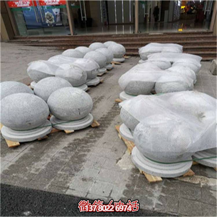 花崗巖芝麻白廣場道路交通擋車擋路阻車圓球、景觀石