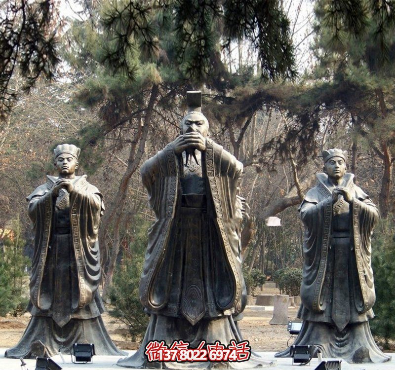 景區廣場歷史名人劉關張桃園結義人物銅雕塑