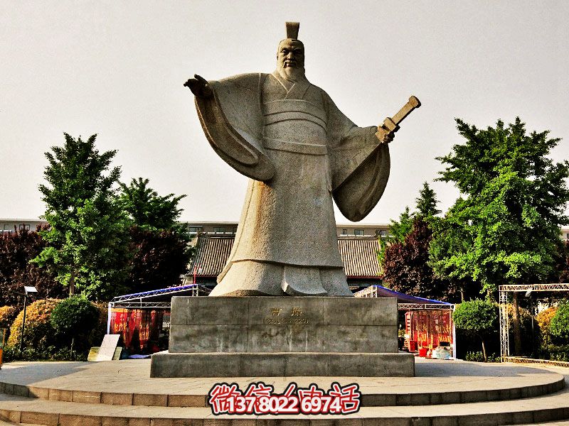 庭院景區(qū)大理石曹操雕塑 庭院景區(qū)大理石曹操雕塑