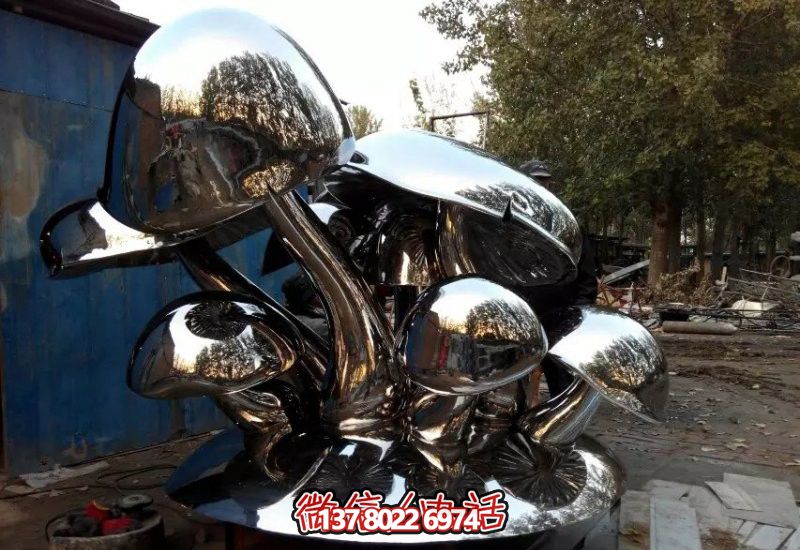 不銹鋼公園鏡面蘑菇雕塑 不銹鋼公園鏡面蘑菇雕塑