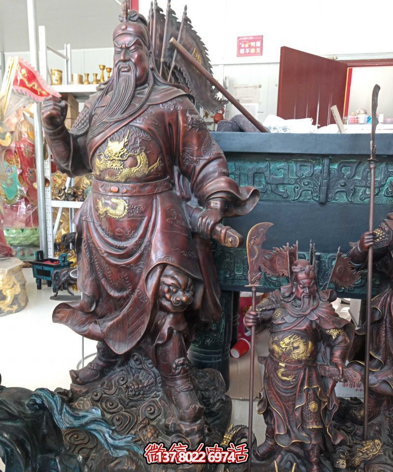 銅雕戶外大型武財神關公雕塑